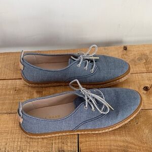 Cole Haan Denim Blue Lace-Up Shoes